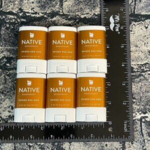 Native Spiked Eggnog Deodorant Limited Edition Travel .35 oz Lot of 6